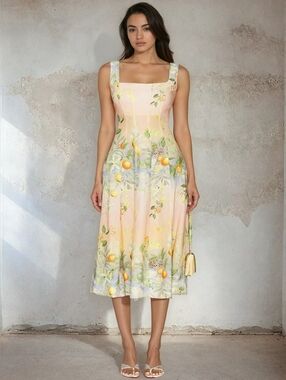 Yumi Kim Sienna Dress Coastal Grove Sunset   Size Medium NWT